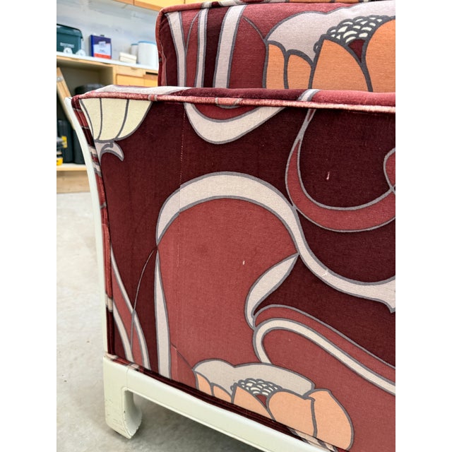 Hollywood Regency Mohair Velvet 60's Loveseat For Sale - Image 13 of 18