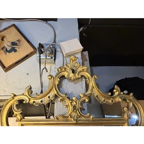 Wood Vintage Italian Rococo Gilt Wood Mirror by Palladio For Sale - Image 7 of 11