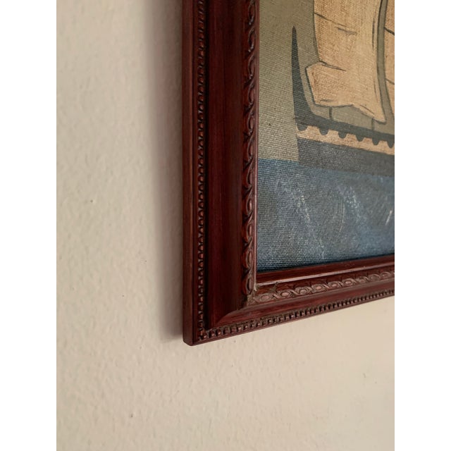 Add impact and richness to your space with this acrylic impressionist style painting of a ship in choppy seas. Painted on...