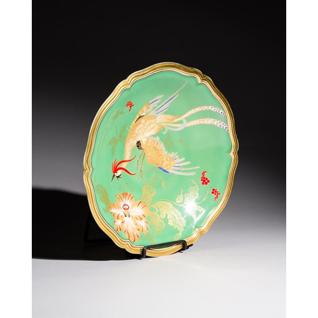 Hollywood Regency Art Deco Revival Chippendale Porcelain Bowl with Paradise Bird Decoration from Rosenthal, Germany, 1960s For Sale - Image 3 of 11