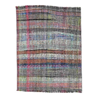 Vintage Small Turkish Rag Rug - 3`4″ X 4`5″ Ft For Sale
