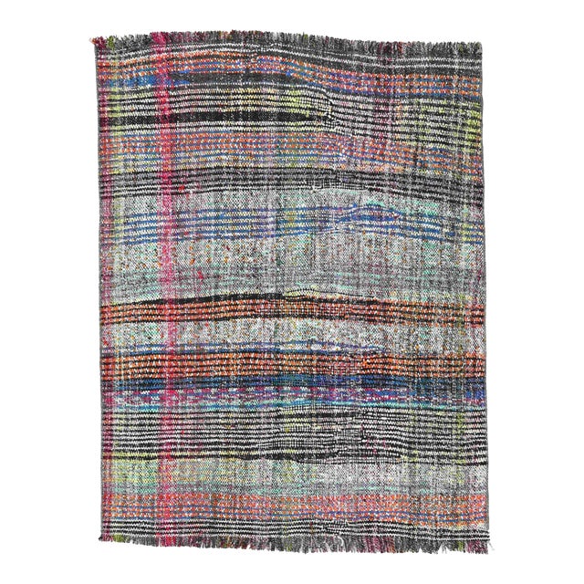 Vintage Small Turkish Rag Rug - 3`4″ X 4`5″ Ft For Sale