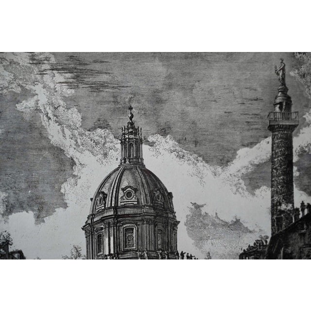 Giovanni Battista Piranesi, Views of Rome Piazza Venezia Trajan's Columns, 1800s, Engraving For Sale - Image 3 of 12