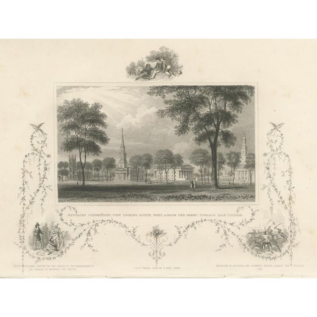 Gold Roger Williams, New Haven Green Toward Yale College, 1850, Paper For Sale - Image 8 of 8