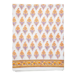 Juhi Flower Fitted Sheet, Queen - Yellow For Sale