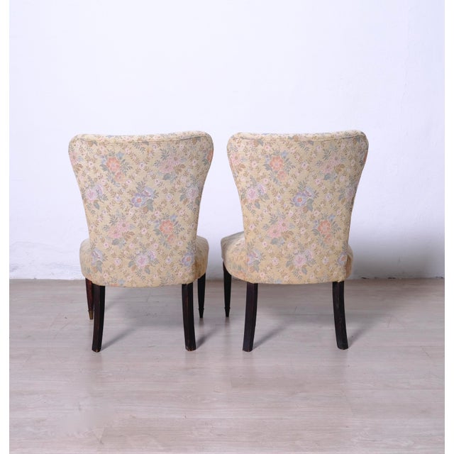 Vintage Italian Lounge Chairs and Ottoman, 1950s, Set of 3 For Sale - Image 4 of 15