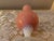 White Vintage Italian-Style Pink Opaline Glass Trumpet Vase With Iridescent Pedestal For Sale - Image 8 of 9