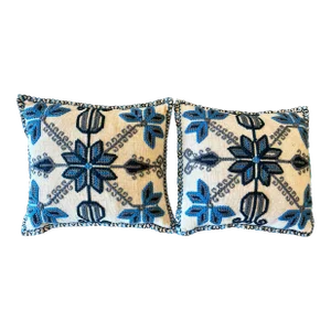 Hand Made Mexican Artisan Wool Pillows, Pair