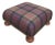 Scottish Tartan Wool Tapestry Footstool - Purple For Sale