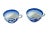 Ceramic Antique Blue & White Canton Pagoda Pattern Tea Cups- Set of 2 For Sale - Image 7 of 11