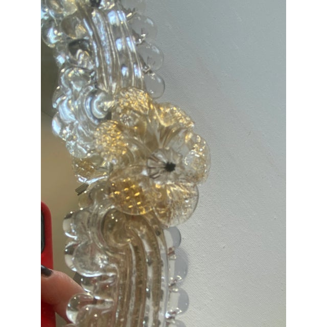 Contemporary Table Mirror Frame With Trasparents and GoldLeaf