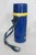 1970s Mr Peanut Aladdin Blue Yellow Plastic Thermos Travel Mug With Strap For Sale - Image 4 of 17