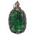 Handcrafted Carved 20.85 Ct Emerald Brooch Pendant With Diamond Accents For Sale - Image 9 of 13