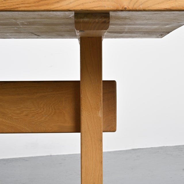 Wood Elm Dining Table by Charlotte Perriand for Les Arcs, France, 1970s For Sale - Image 7 of 14