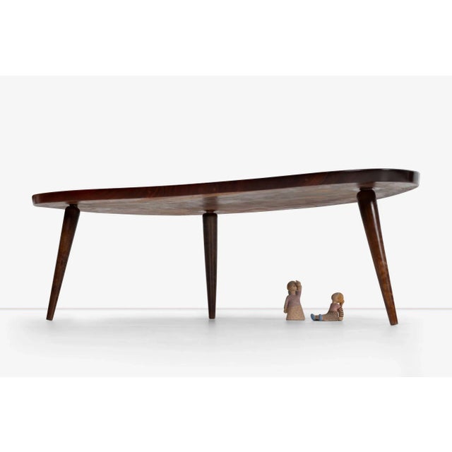 1960s Arthur Espenet Carpenter Coffee Table in Solid Walnut For Sale - Image 10 of 13