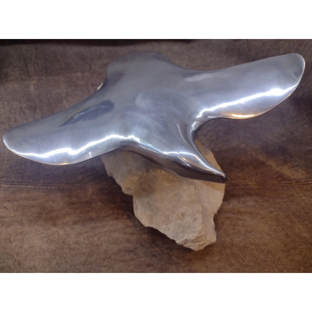 This is a signed Hoselton Aluminum Canadian Goose on a sandstone rock. This was made by Godron Goselton and Allan Butters...