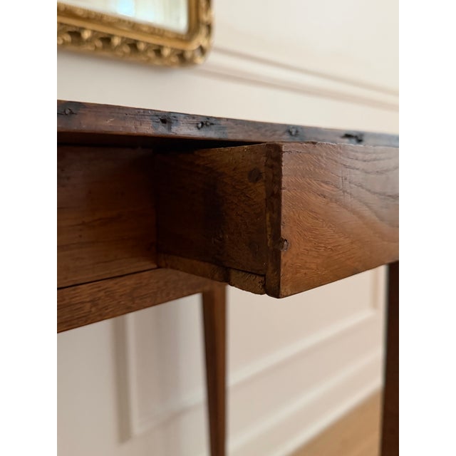 19th Century French Rustic Side Table With Drawer For Sale - Image 12 of 12