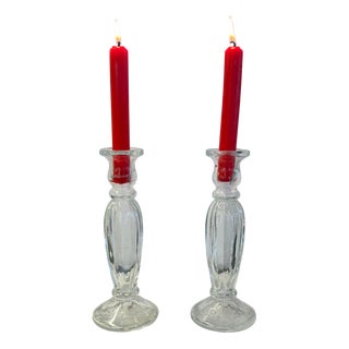 Glass Candleholders, 1960, Set of 2 For Sale