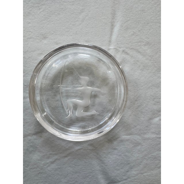 1970s Signed Val St-Lambert Crystal Zodiac Coasters - Set of 11 For Sale - Image 9 of 9