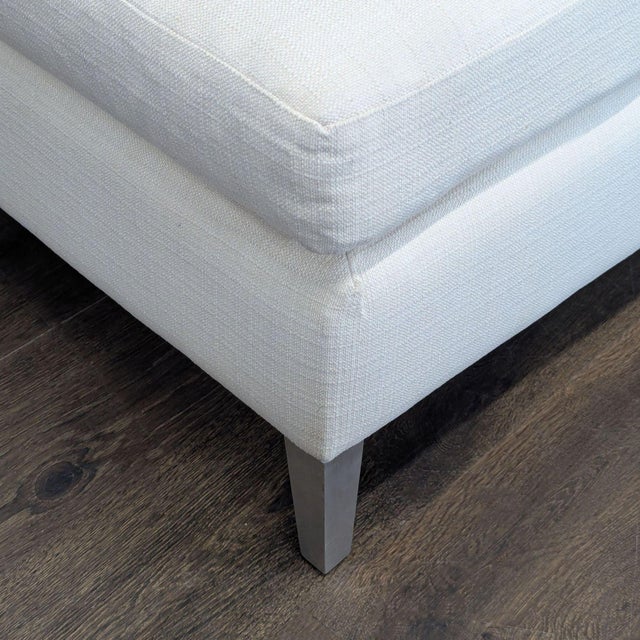 Cb2 Cielo Modern White Upholstered Loveseat For Sale In San Francisco - Image 6 of 8