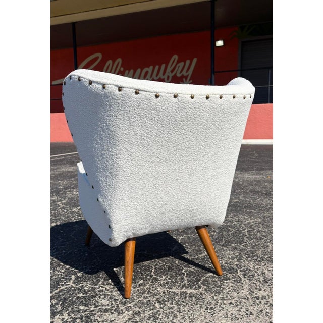 Mid 20th Century Restored Mid Century Slipper Chair For Sale - Image 5 of 8