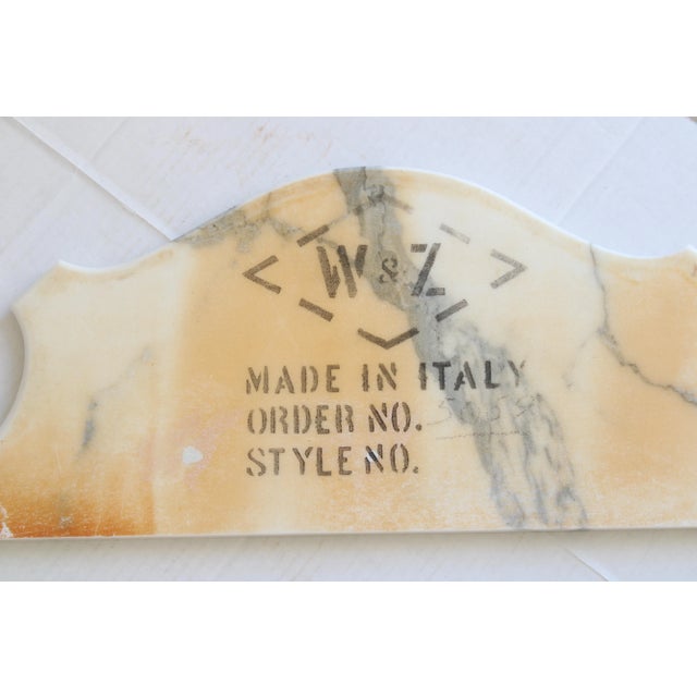 Wood Antique Italian Polished Marble Wall Mount Ledge/Shelf For Sale - Image 7 of 8