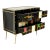 Sideboard with Three Drawers in Black Glass, 1990s For Sale - Image 4 of 7