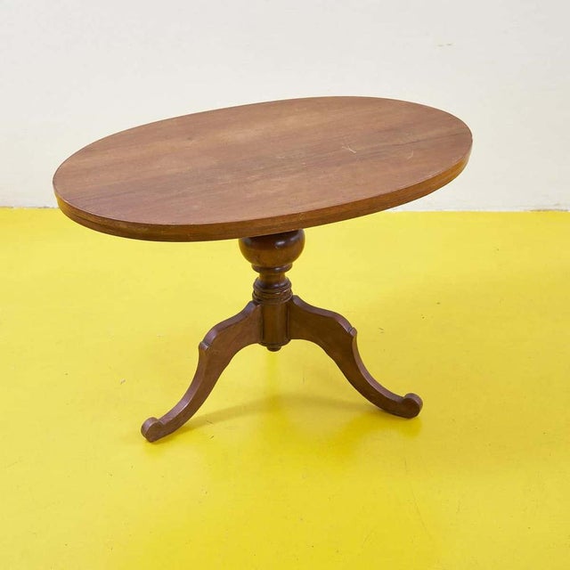 Oval Wood Coffee Table For Sale - Image 6 of 6