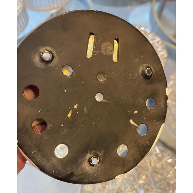 Gold Mid-Century Modern Round Clear Glass Sconces, 1960, Set of 10 For Sale - Image 8 of 11