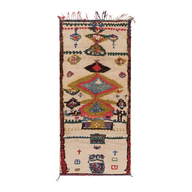 Vintage Moroccan Runner Rug With Vibrant Geometric Patterns, From Rug & Kilim For Sale