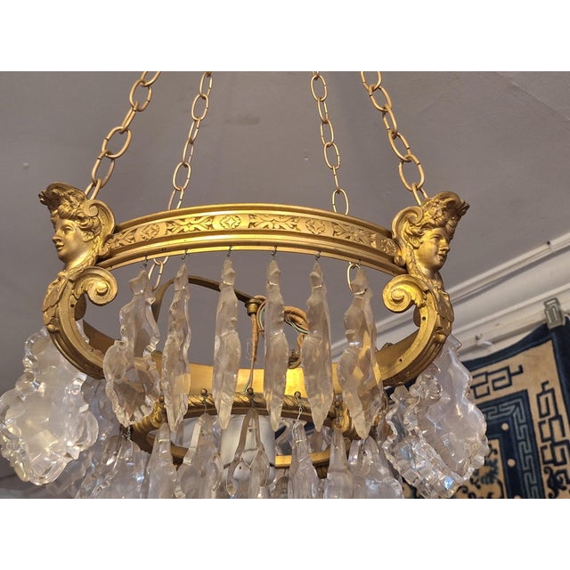 Traditional 1900s “French Empire Revival Chandelier For Sale - Image 3 of 9