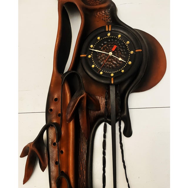 Large Sculptural Wall Clock, 1970s For Sale - Image 16 of 18