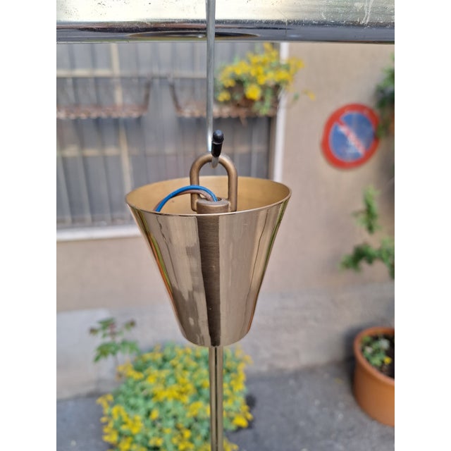 Drop-Shaped Brass Pendant Light by Fedele Papagni, 1990s For Sale - Image 6 of 10