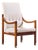 Kofod Larsen for Selig Megiddo Queen of Sheba Mid Century African Wenge Wood and Brass Chair For Sale