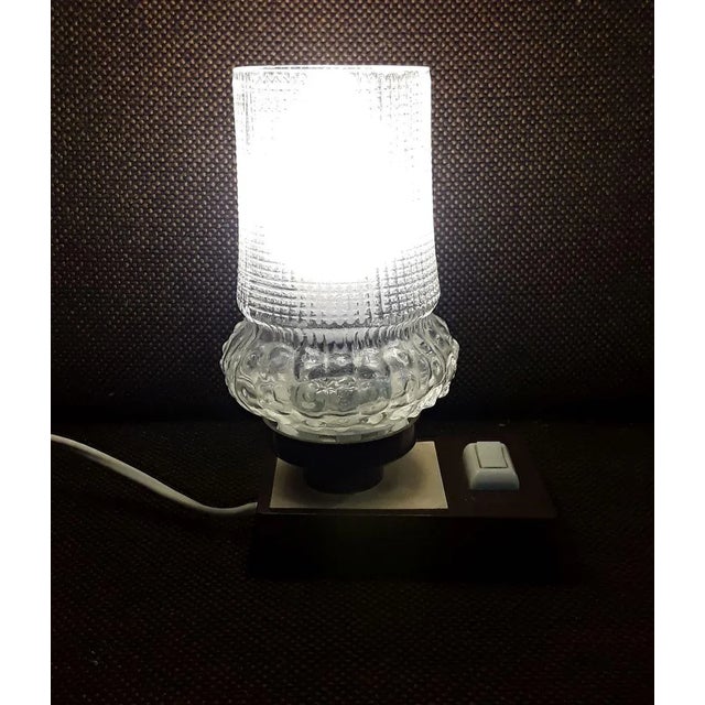 Table Lamp with Brown and Cream White Plastic, 1960s For Sale - Image 6 of 7