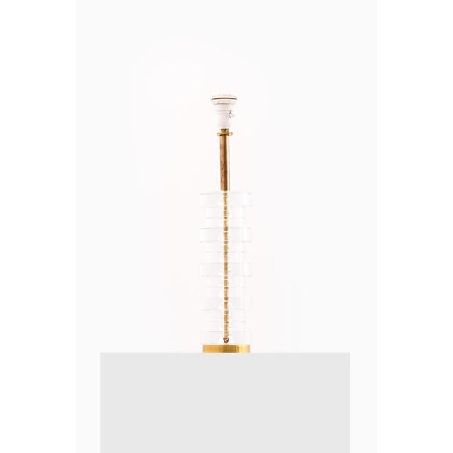 Table Lamp in Brass and Glass attributed to Carl Fagerlund, 1960s For Sale - Image 6 of 11