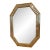 Vintage Carolina Mirror Company Gilt Faux Bamboo & Mirrored Octagonal Wall Mirror For Sale