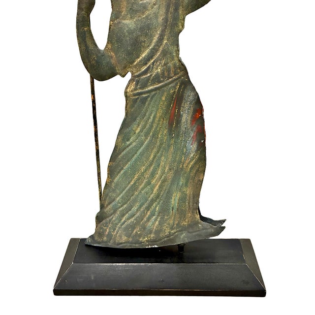 Late 19th-Century “Goddess of Liberty” Copper Weathervane on Stand For Sale - Image 9 of 9