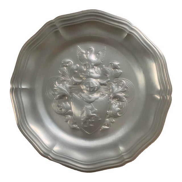 Vintage German Pewter Wall Plate by FrielingZinn Chairish