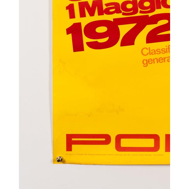 Paper Porsche Interserie Imola Original Poster by Atelier Strenger, 1972 For Sale - Image 7 of 9