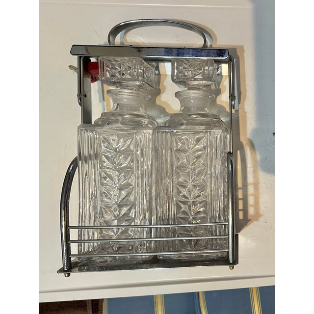 Silver Mid-Century Liquor Locker Decanter Set, 3 Pcs For Sale - Image 8 of 8