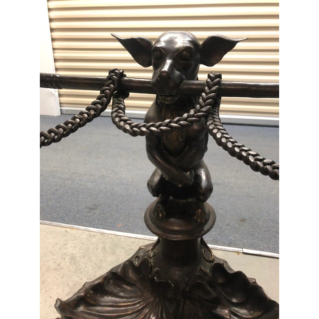 English Early 20th Century English Bronze Dog Form Umbrella or Cane Holder After the Original For Sale - Image 3 of 6