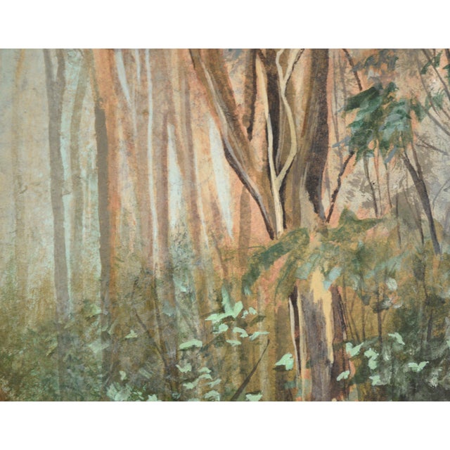 1970s Misty Forest, 1970s Landscape by Gary Hicks For Sale - Image 5 of 11