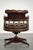English Cowhide Chesterfield Swivel and Tilt Button Office Chair For Sale - Image 4 of 16