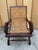 English Vintage British Colonial Caned Plantation Chair For Sale - Image 3 of 11