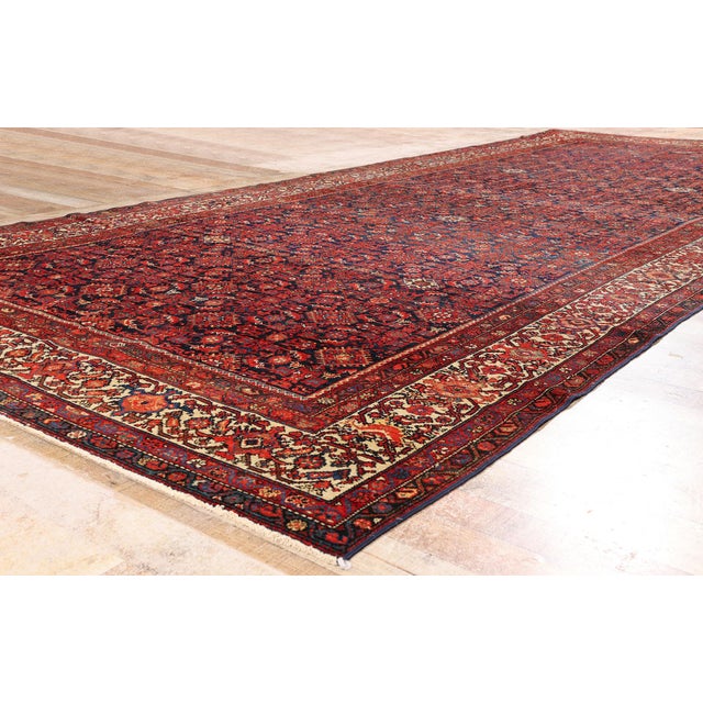 Navy Blue Late 19th Century Persian Malayer Rug, 06'09 X 16'00 For Sale - Image 8 of 10