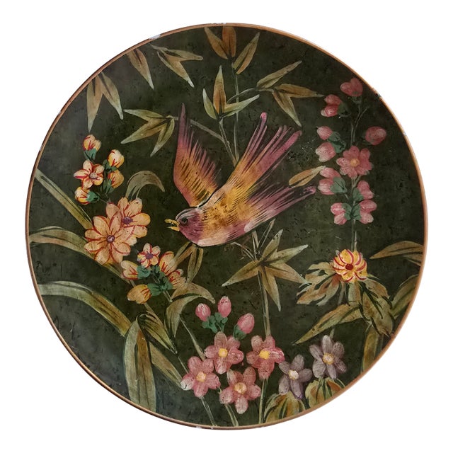 Set of 3 Raymond Waites Hand-Painted Bird & Floral Decorative Plates, 8” For Sale
