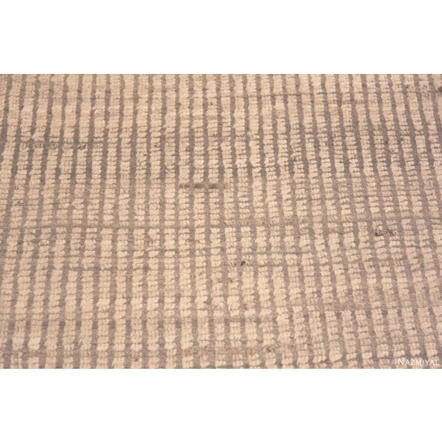 Contemporary Nazmiyal Collection Cream Pastel Tones Modern Decorative Minimalist Rug For Sale - Image 3 of 4