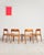 Dimensions: approx. 50 × 47 × 75 × 44 cm (width × depth × height × seat height) Original set of four dining chairs by...