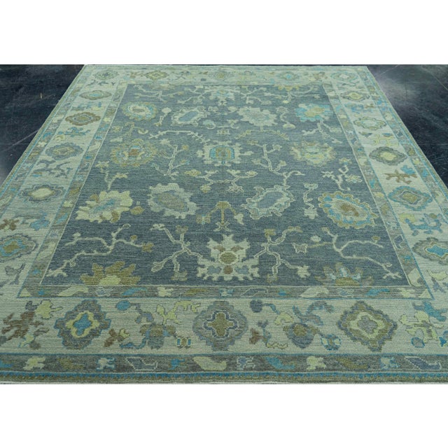 Early 21st Century Turkish Oushak Rug 7'8" x 9'1" #19103 For Sale - Image 5 of 8